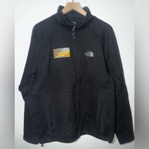 The North Face Zip Up Collared Jacket Men’s Size Large Black Knit Polyester